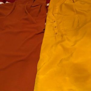 2 blouse XL Yellow and Brown